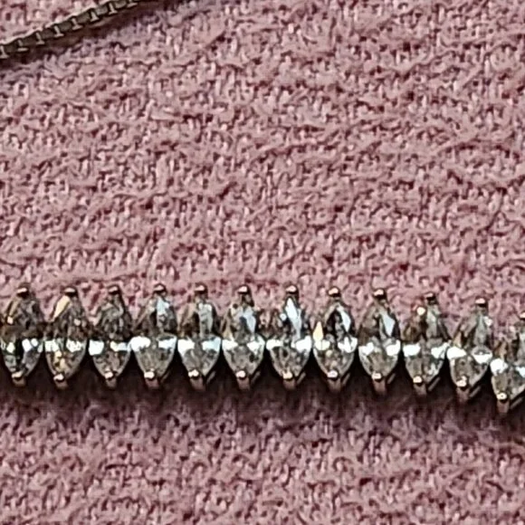 Bella Luce Sterling Silver Rhodium Marquise Bracelet - Picture 9 of 9